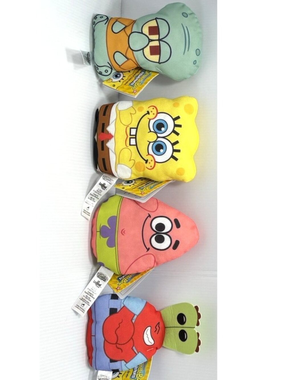 Spongebob Small Plush Toys, New, 4 pc Set, Squidward, Patrick,Mr,Krabs,Spongebob
